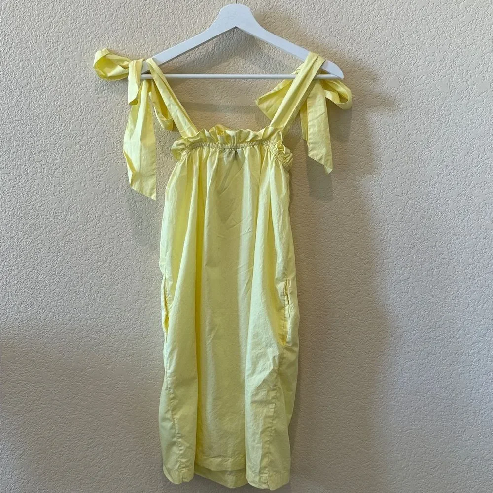 J. Crew Tie-shoulder cotton poplin dress with bow tie straps